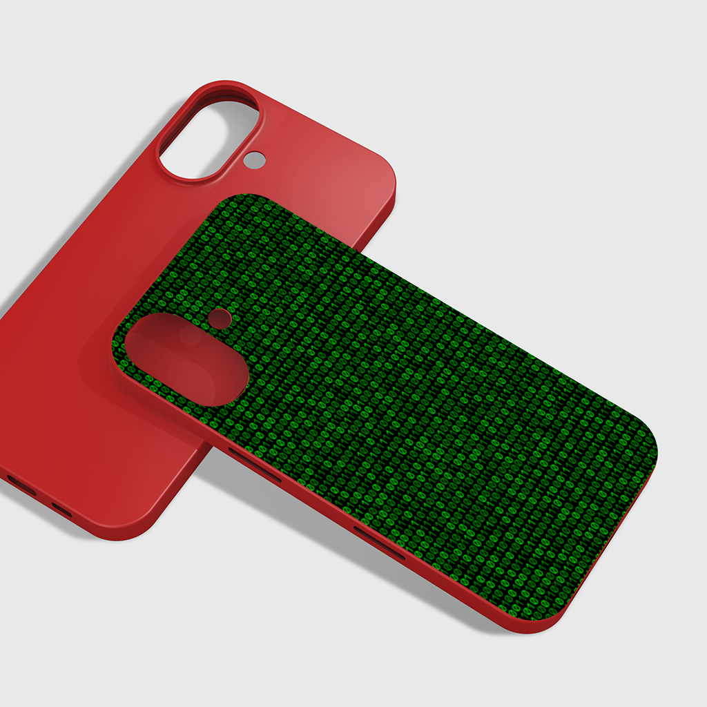 Matrix Style Digital Binary Code Background iPhone 16 Plus Case