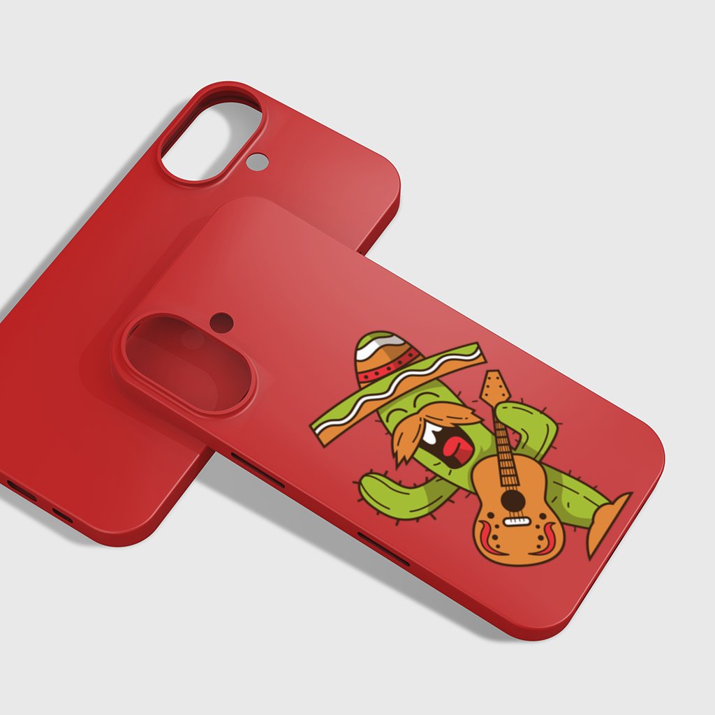 Gitar Çalan Mariachi Kaktüs iPhone 16 Plus Kılıfı