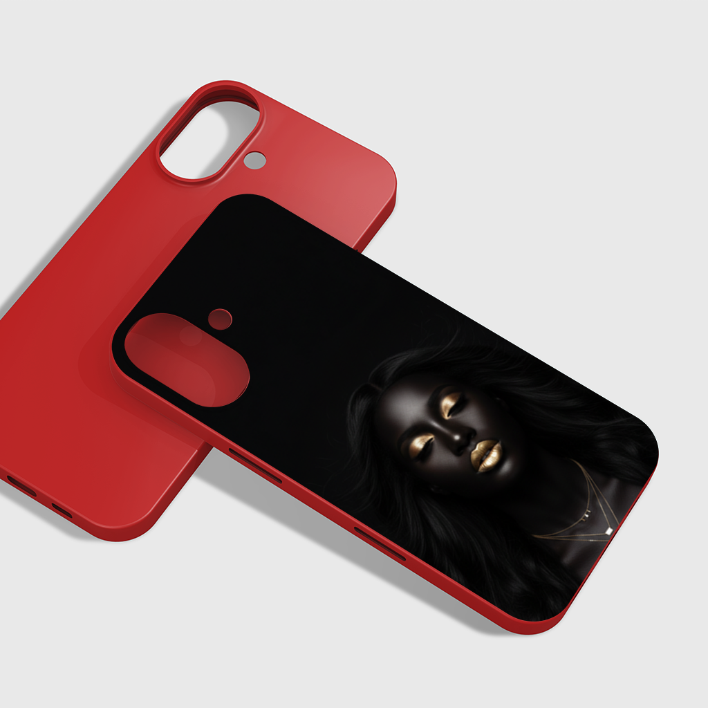 Gold Makeup Black Woman iPhone 16 Plus Case