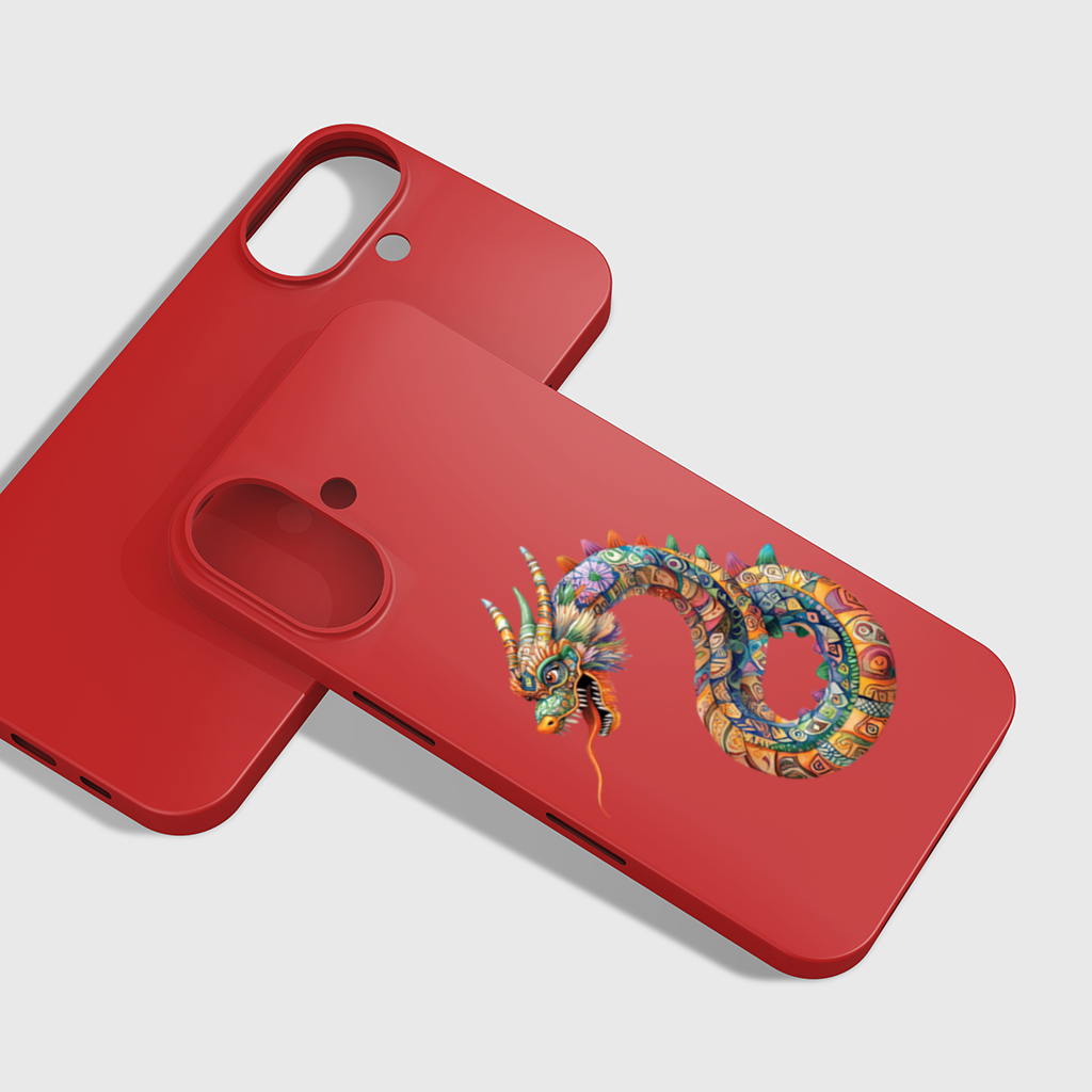 Colorful Mosaic Chinese Dragon iPhone 16 Plus Case