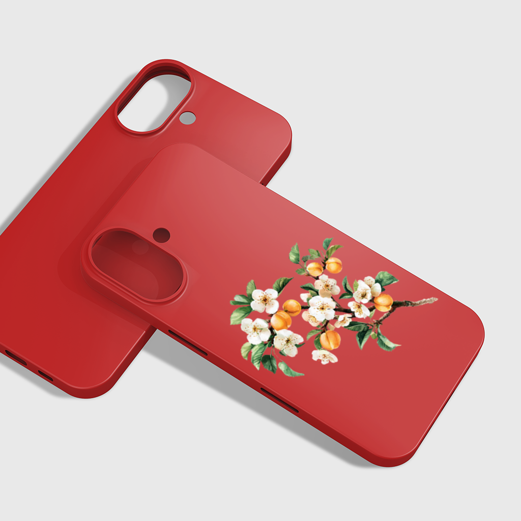 Watercolor Apricot Blossom Branch iPhone 16 Plus Case