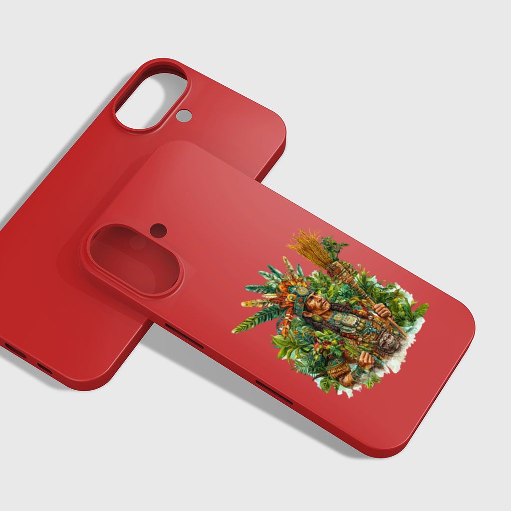 Mayan Maize Priest with Feather Headdress iPhone 16 Plus Case
