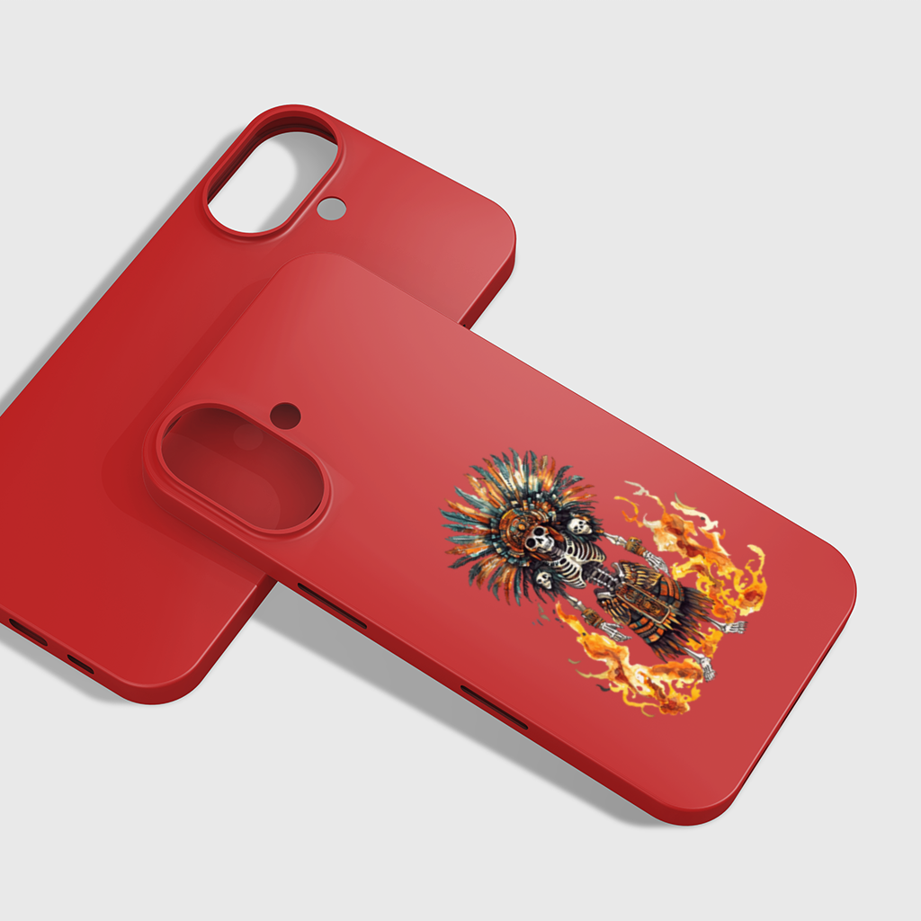 Aztek İskelet Savaşçı iPhone 16 Plus Kılıfı
