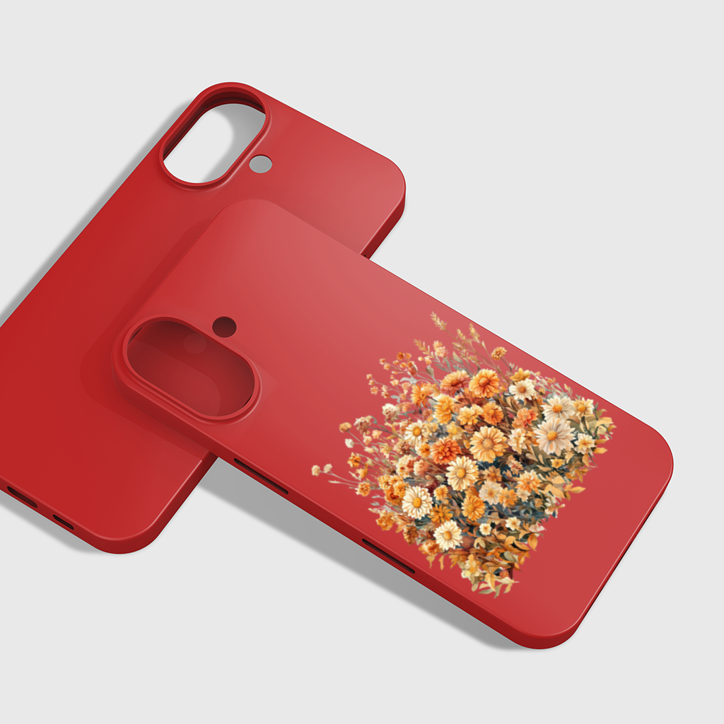 Watercolor Orange Wildflowers iPhone 16 Plus Case