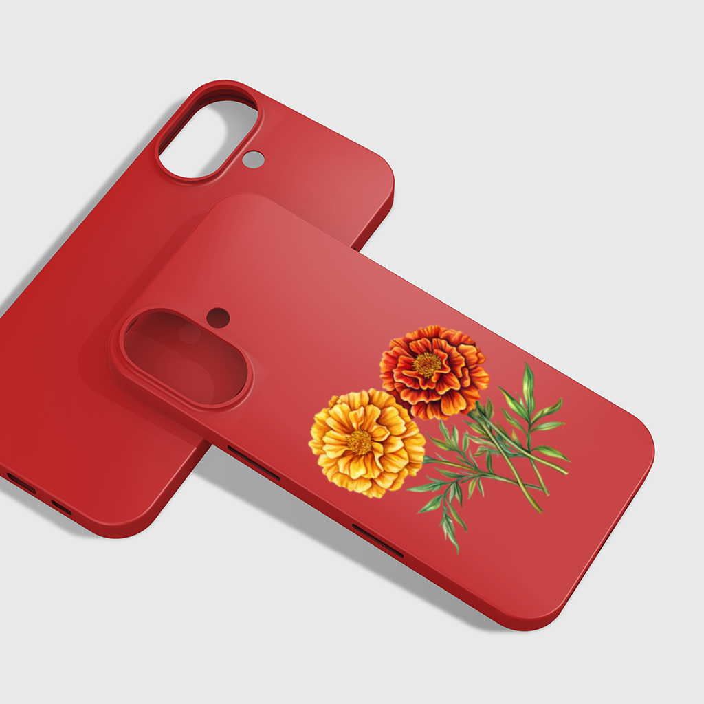 Botanical Yellow Orange Marigold iPhone 16 Plus Case