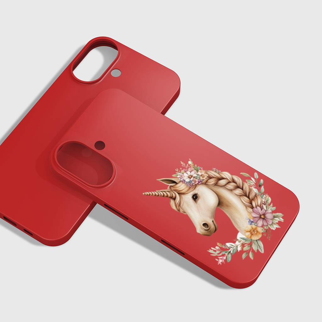 Cottagecore Floral Unicorn iPhone 16 Plus Case
