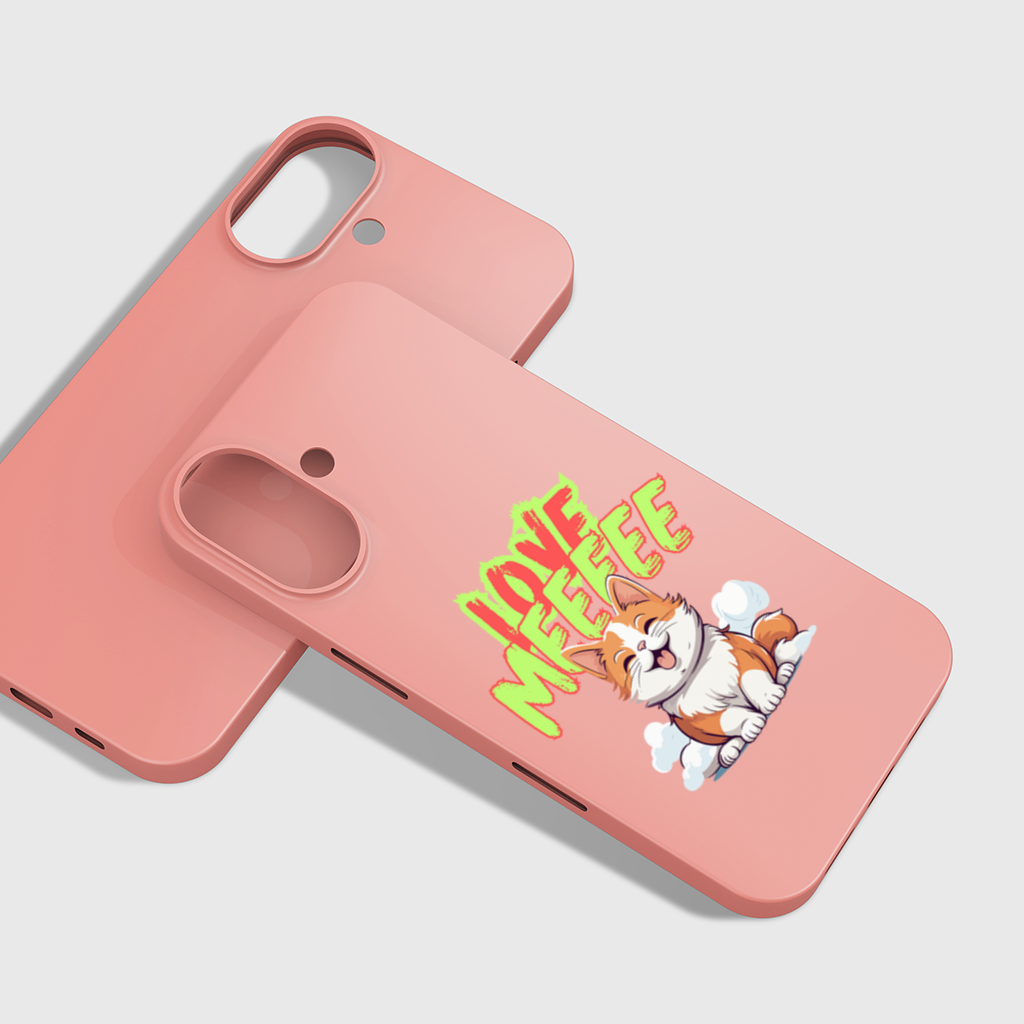Cute Orange Cat Love Me iPhone 16 Plus Case