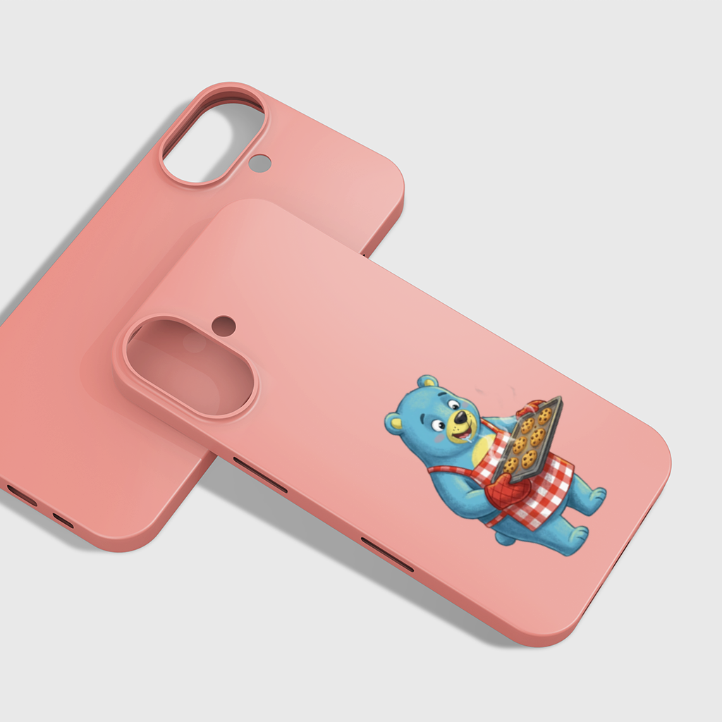 Blue Bear Pooli-Bakery-Cartoon character iPhone 16 Plus Case