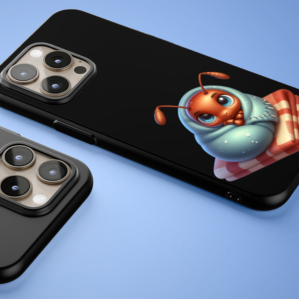 Kawaii Baby Ant Wrapped in Blanket iPhone 15 Pro Max Case