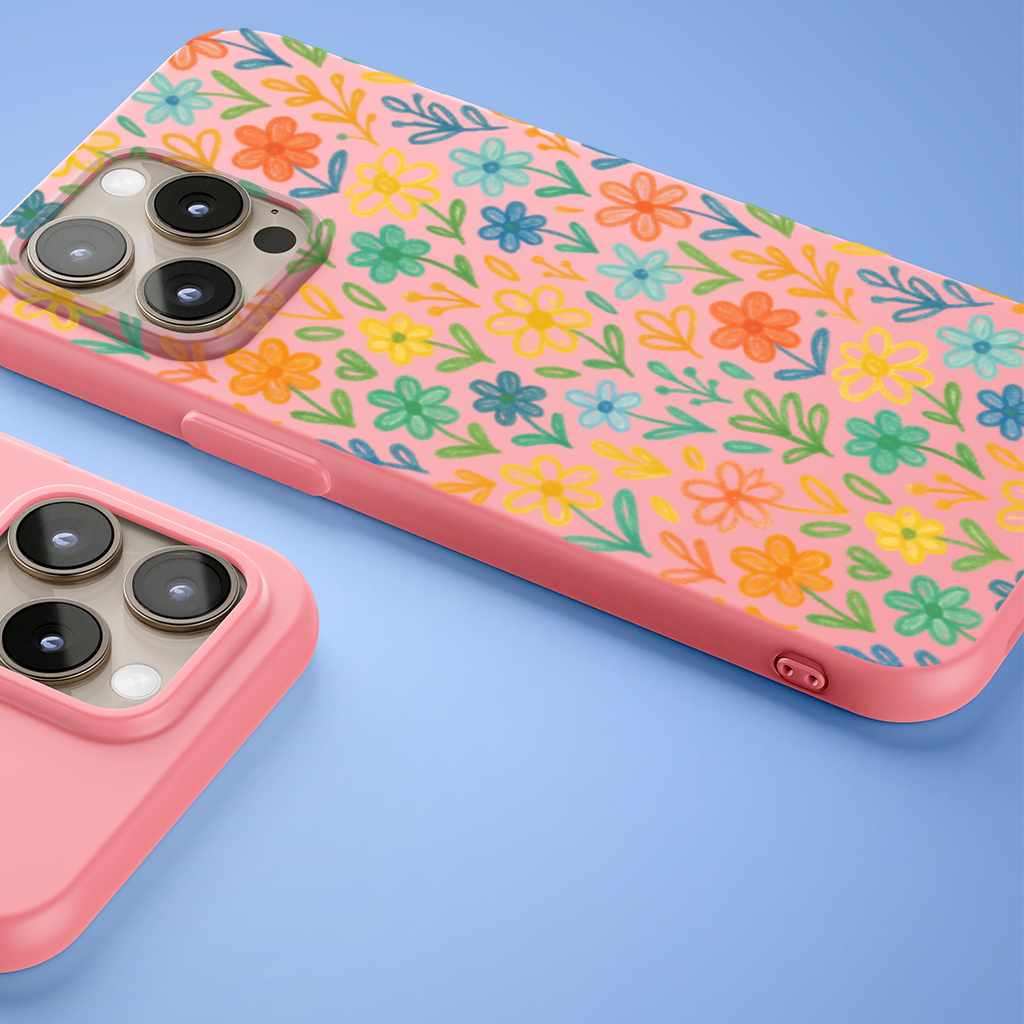 Colorful Boho Wildflowers iPhone 15 Pro Max Case