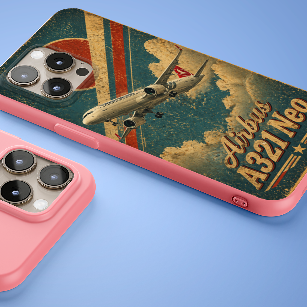 Airbus A321 Neo Turkish Airlines Retro iPhone 15 Pro Max Case