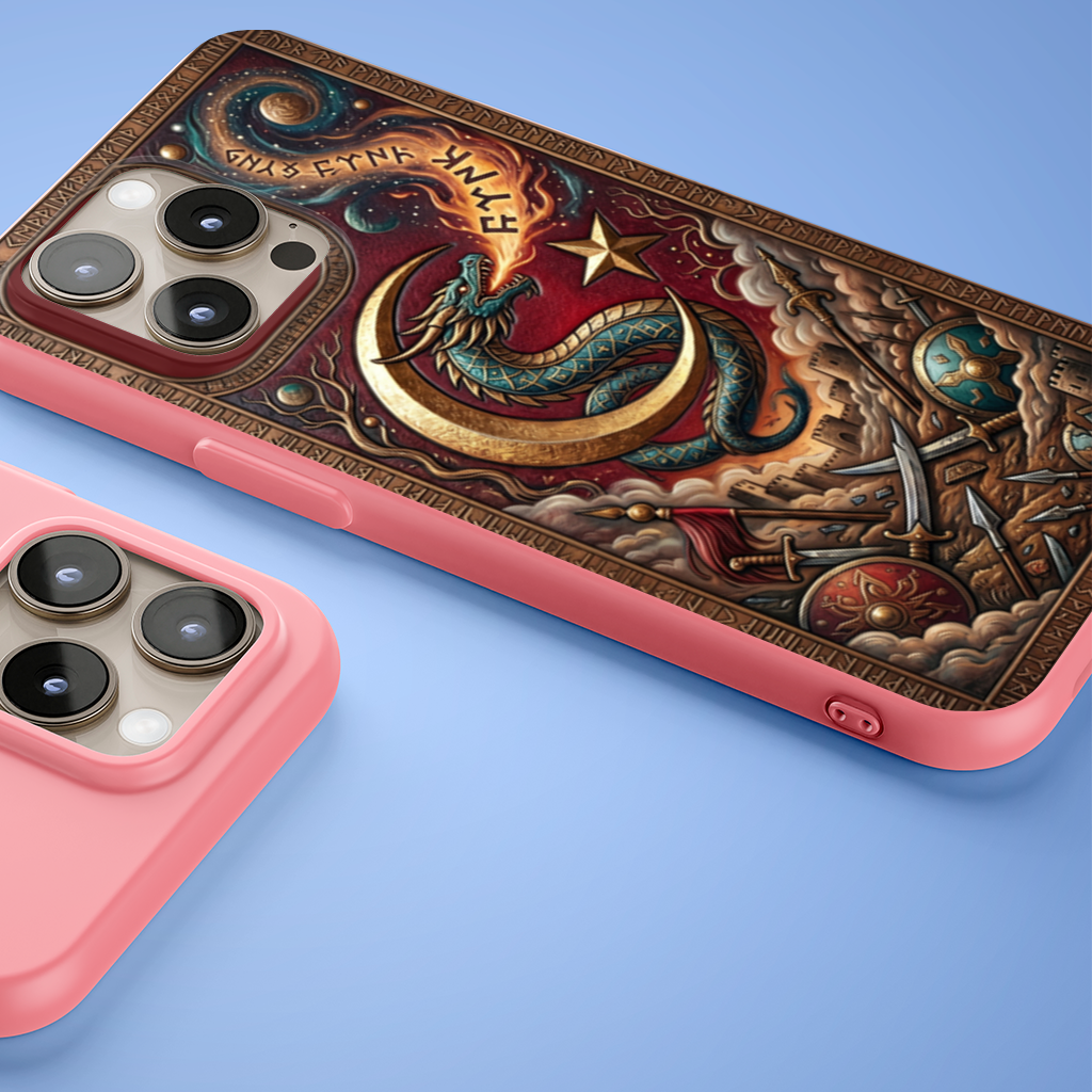 Mythical Dragon Crescent Phone Case iPhone 15 Pro Max Case