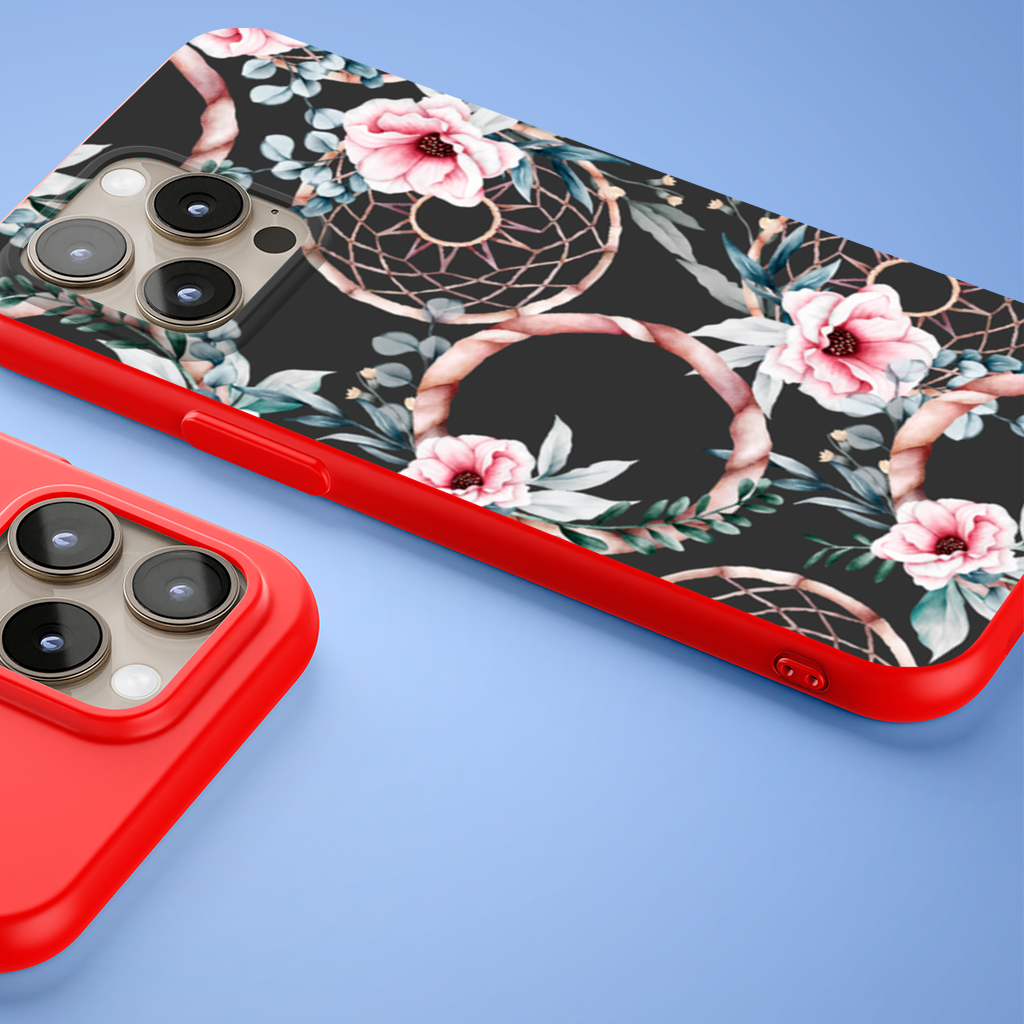 Boho Floral Dreamcatcher Pattern iPhone 15 Pro Max Case