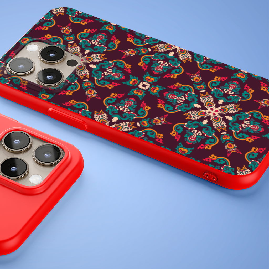Colorful Ottoman Inspired Mandala Pattern iPhone 15 Pro Max Case