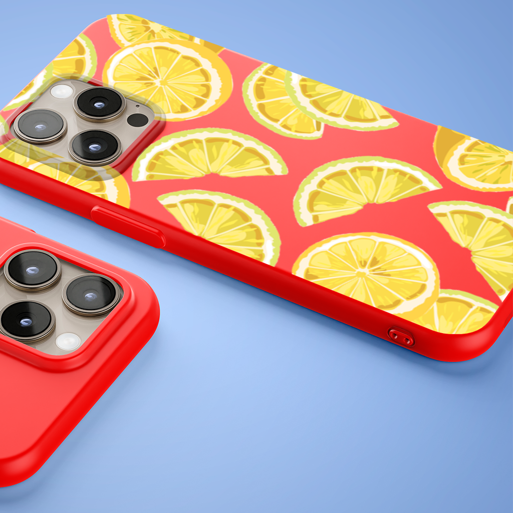 Fresh Lemon Slices Vibrant Summer Pattern iPhone 15 Pro Max Case