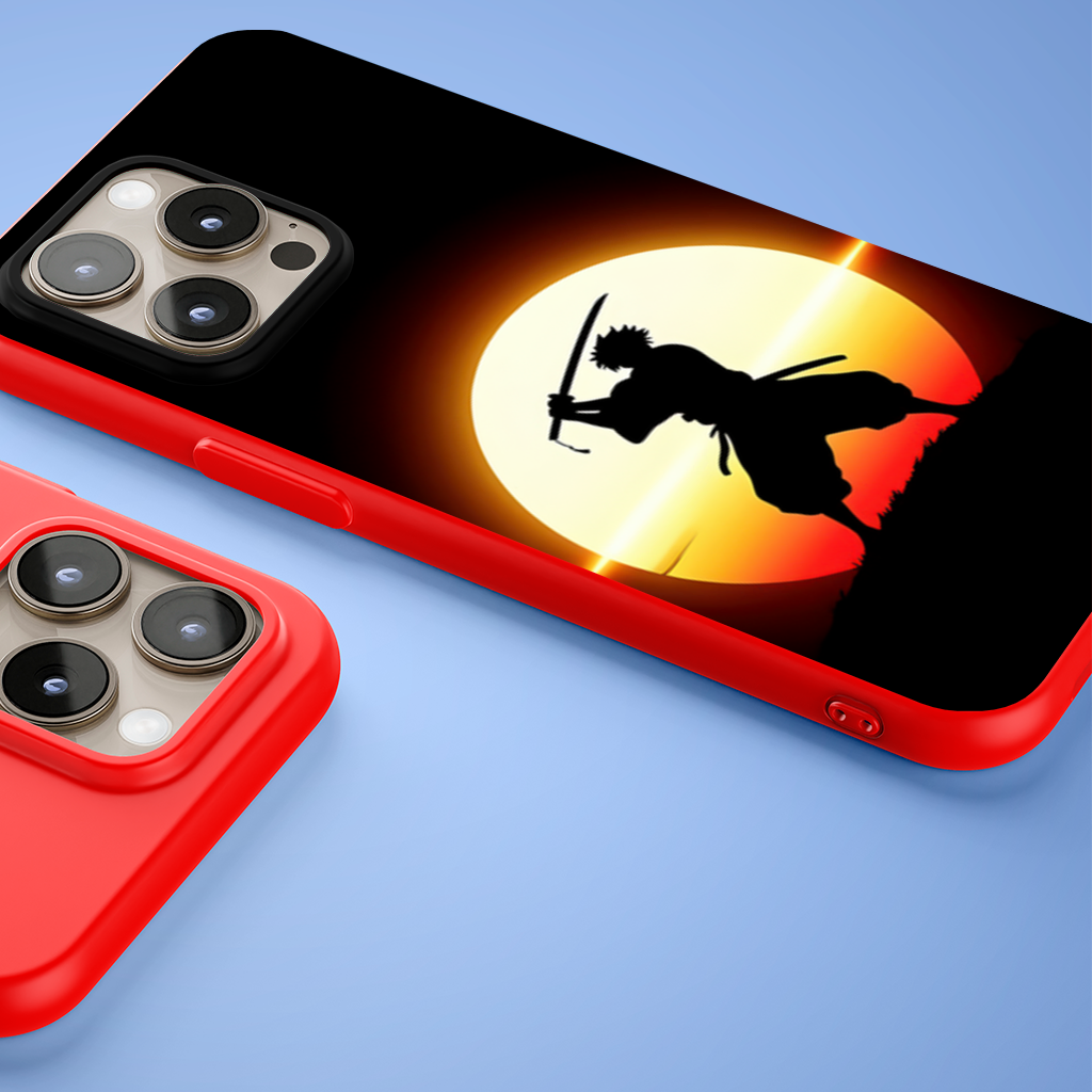 Samurai Silhouette Under the Rising Sun Honor and Strength iPhone 15 Pro Max Case