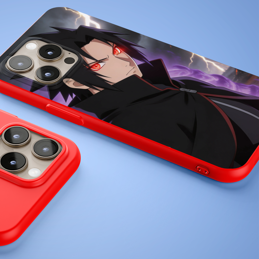Sasuke Eternal Mangekyo Power Rise iPhone 15 Pro Max Case