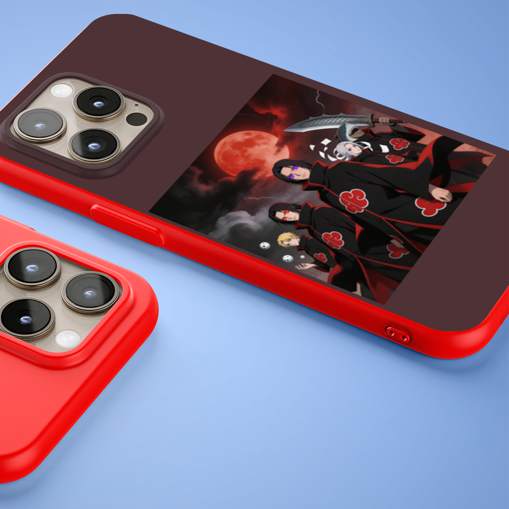 Akatsuki Members Shadows of the Red Cloud iPhone 15 Pro Max Case