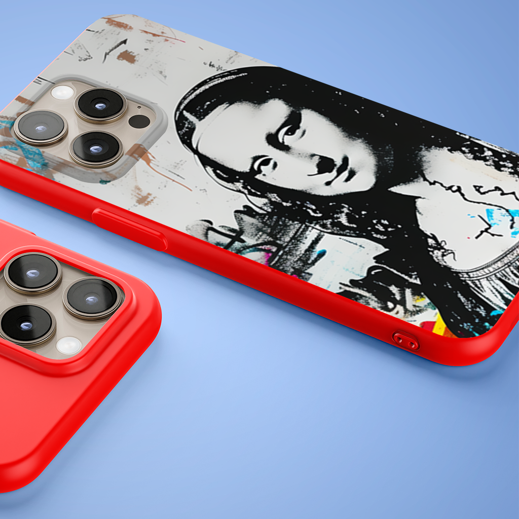 Graffiti Style Modern Mona Lisa Illustration iPhone 15 Pro Max Case