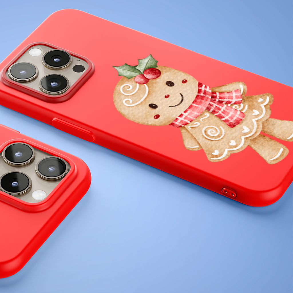 Cute Gingerbread Cookie Character iPhone 15 Pro Max Case