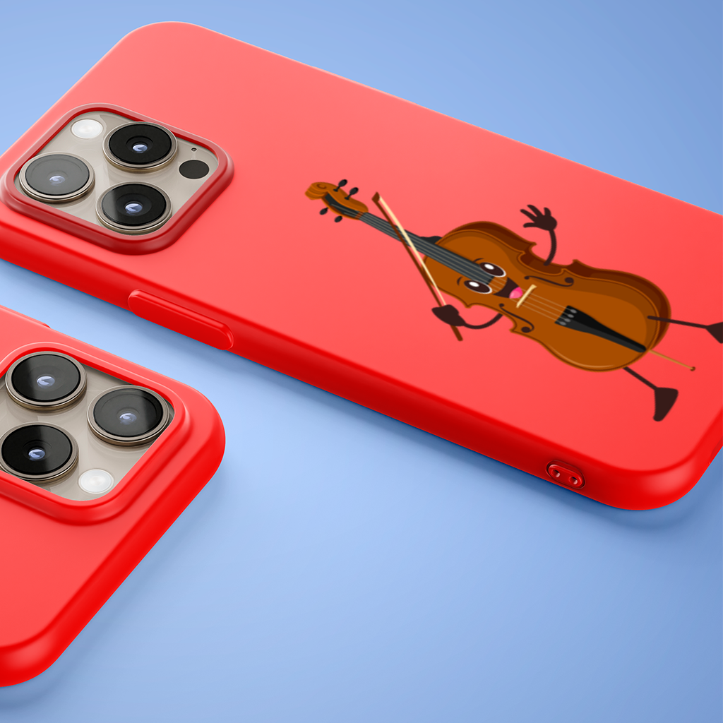 Happy Cello Character Art Design iPhone 15 Pro Max Case
