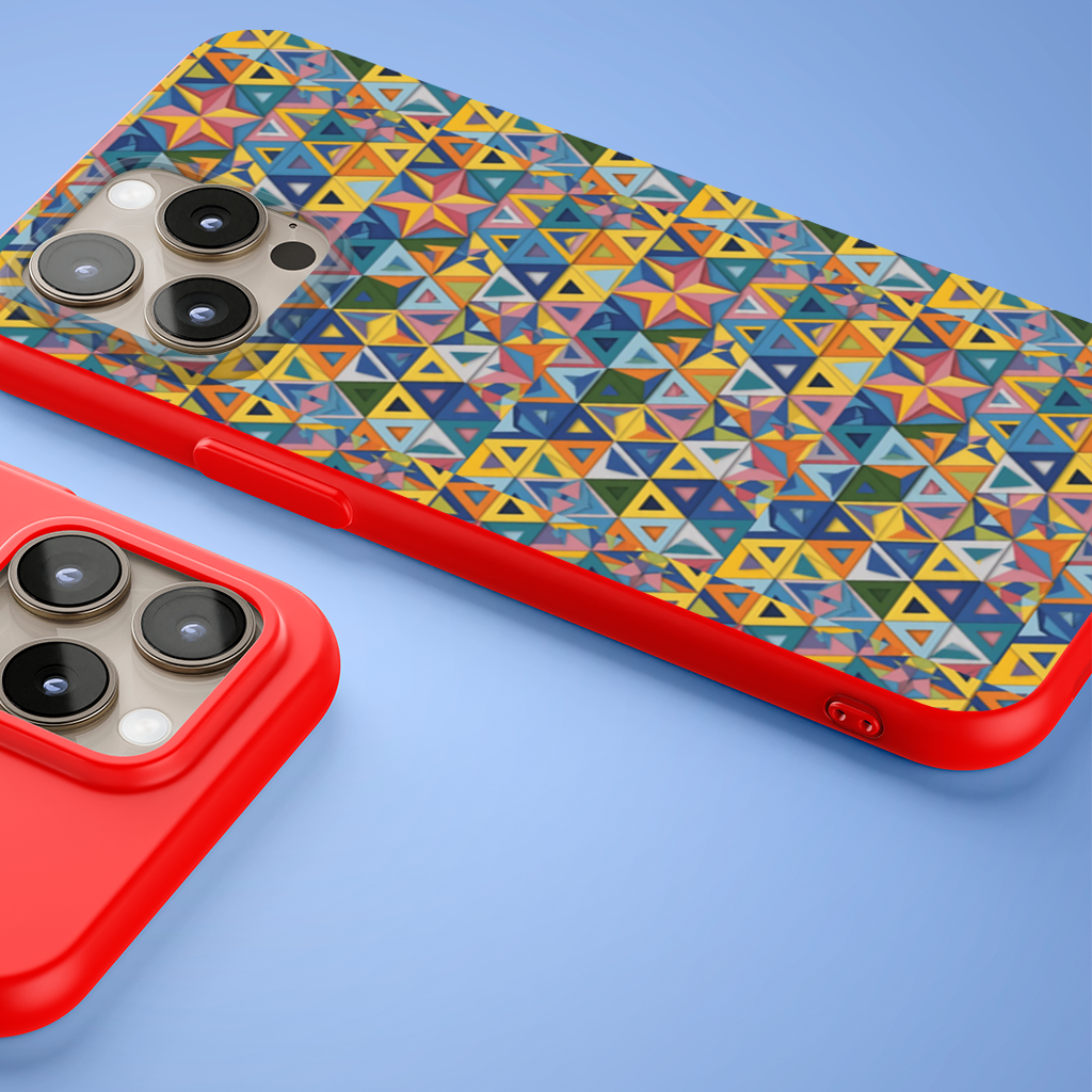 Rainbow triangle pattern iPhone 15 Pro Max Case