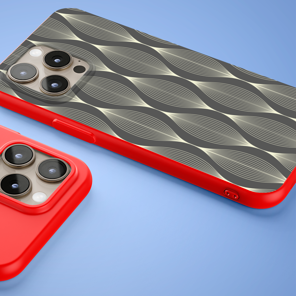 Art Deco Geometric Wavy Pattern iPhone 15 Pro Max Case