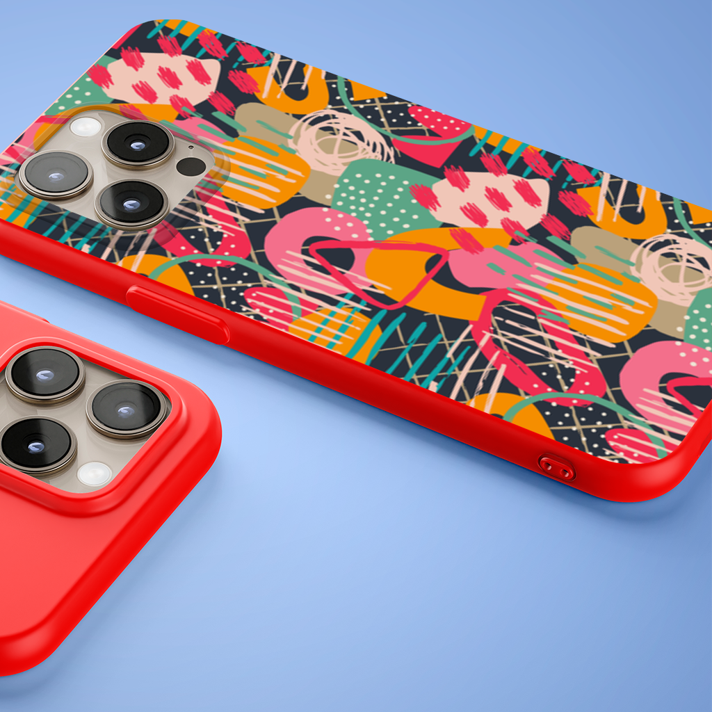 Abstract Geometric Doodle iPhone 15 Pro Max Case