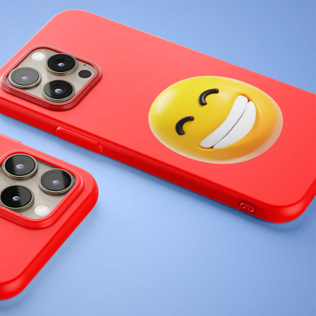 3D Smiling Emoji iPhone 15 Pro Max Case