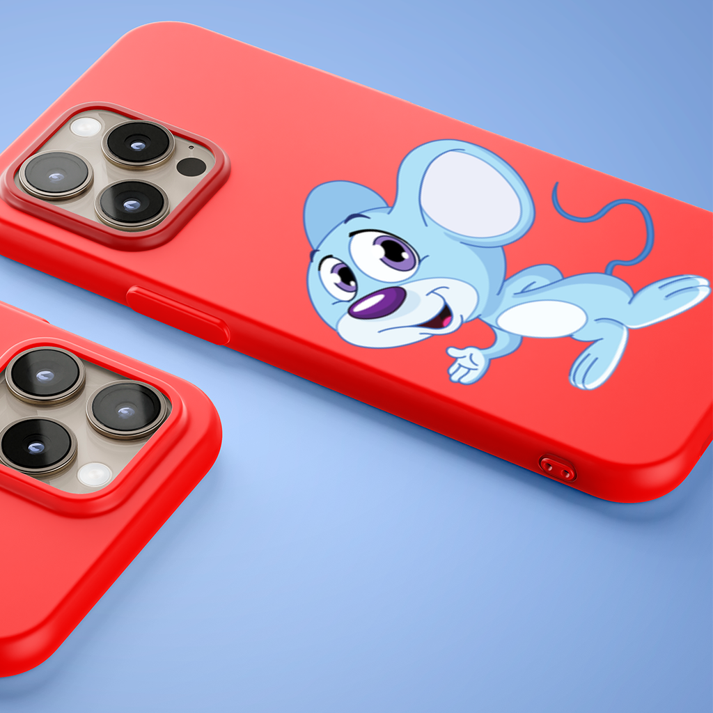 Cute Blue Mouse iPhone 15 Pro Max Case
