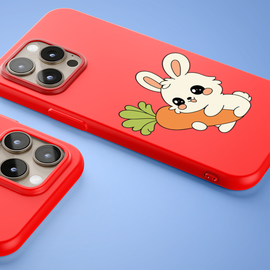 Kawaii Bunny with Carrot iPhone 15 Pro Max Case