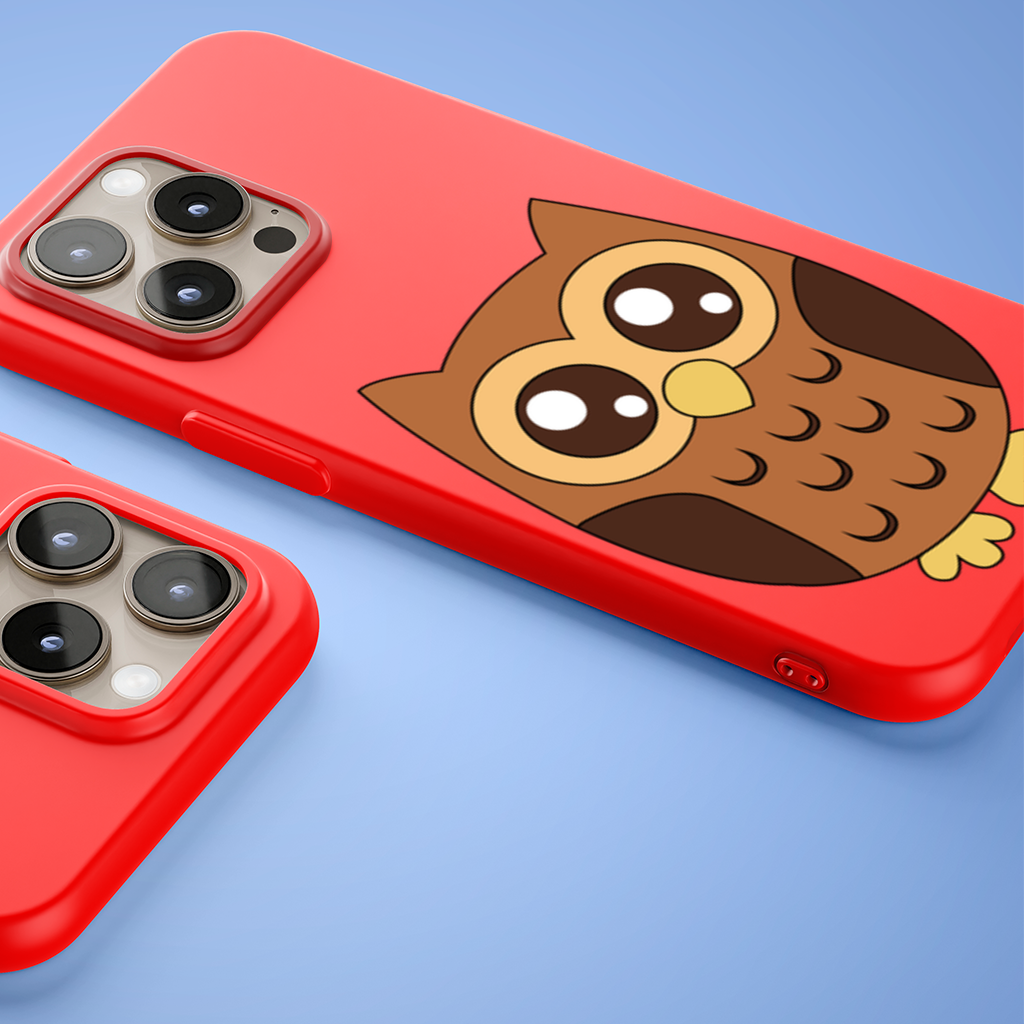 Cute Brown Owl iPhone 15 Pro Max Case