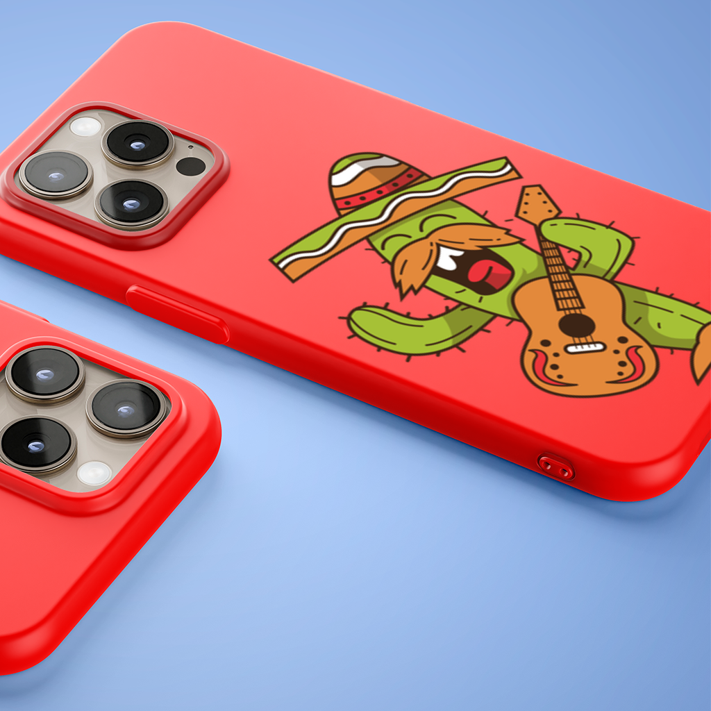 Mariachi Cactus Playing Guitar iPhone 15 Pro Max Case