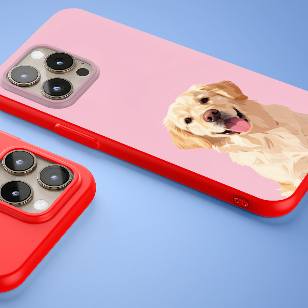 Smiling Golden Retriever Dog iPhone 15 Pro Max Case