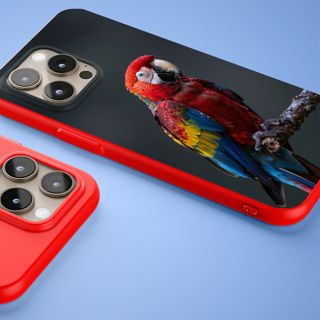 Scarlet Macaw Tropical Parrot iPhone 15 Pro Max Case