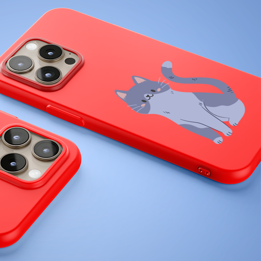 Gri kedi iPhone 15 Pro Max Case
