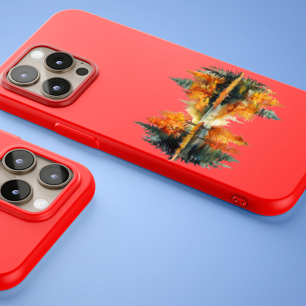 Autumn Forest Lake Reflection iPhone 15 Pro Max Case