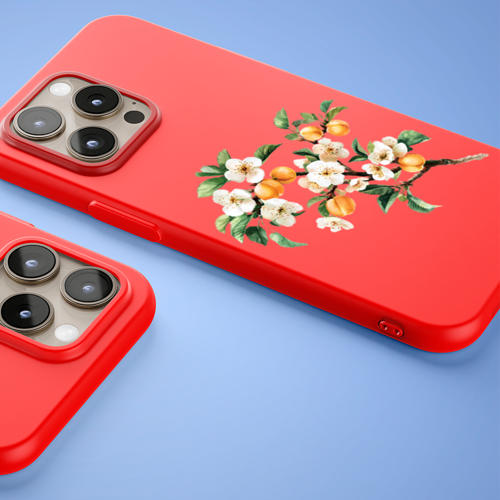 Watercolor Apricot Blossom Branch iPhone 15 Pro Max Case