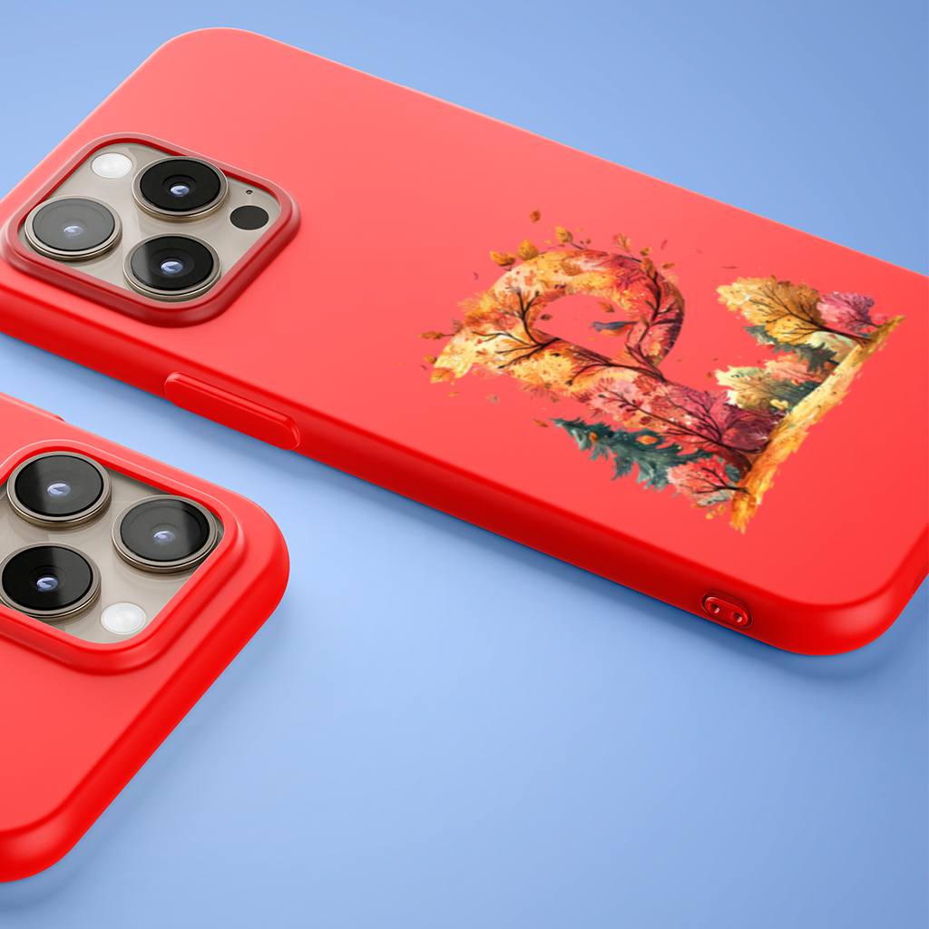 Autumn Forest Letter P with Bird iPhone 15 Pro Max Case