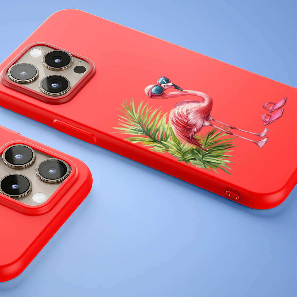 Pink Flamingo with Sunglasses iPhone 15 Pro Max Case