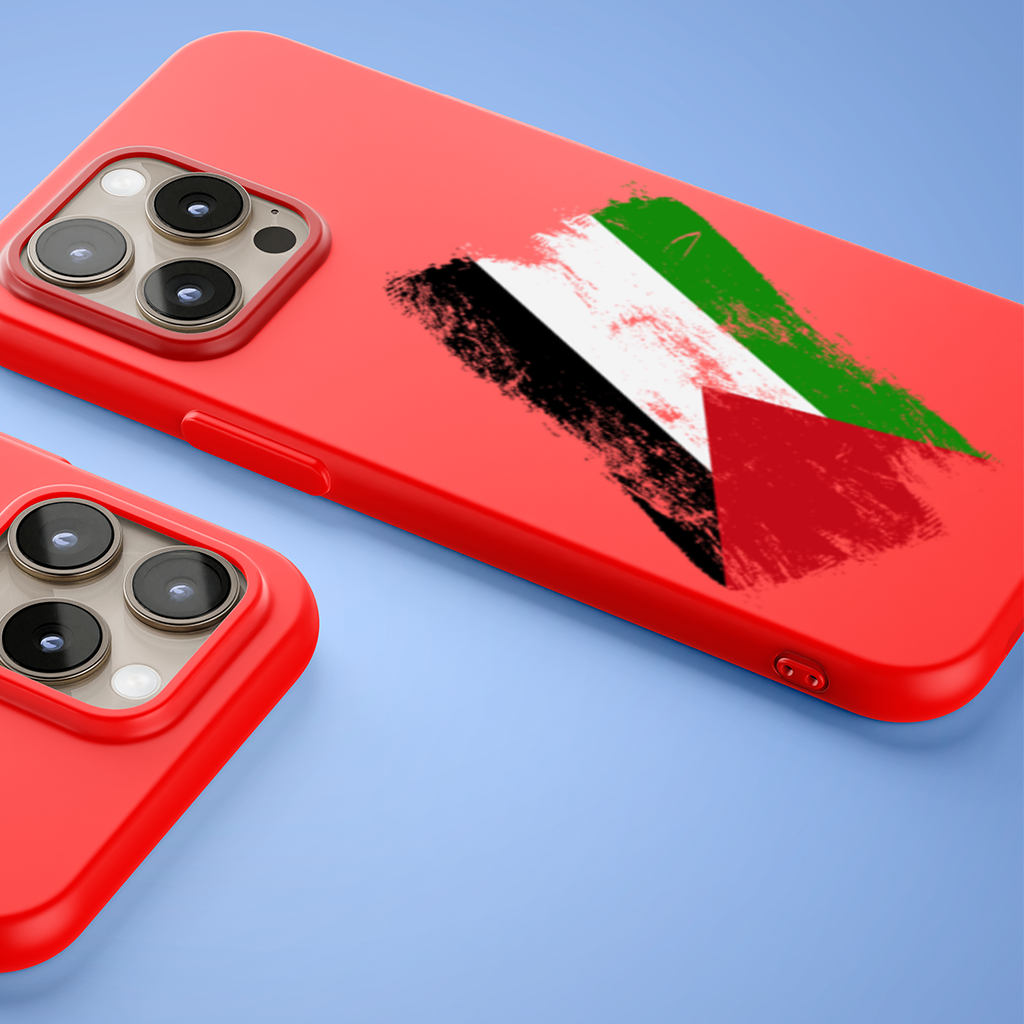 Palestine Resistance Flag Brush Stroke iPhone 15 Pro Max Case