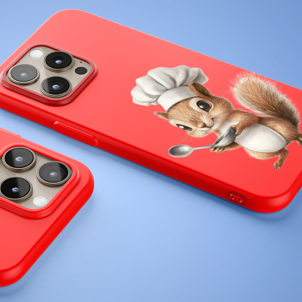 Whimsical Little Chef Squirrel iPhone 15 Pro Max Case