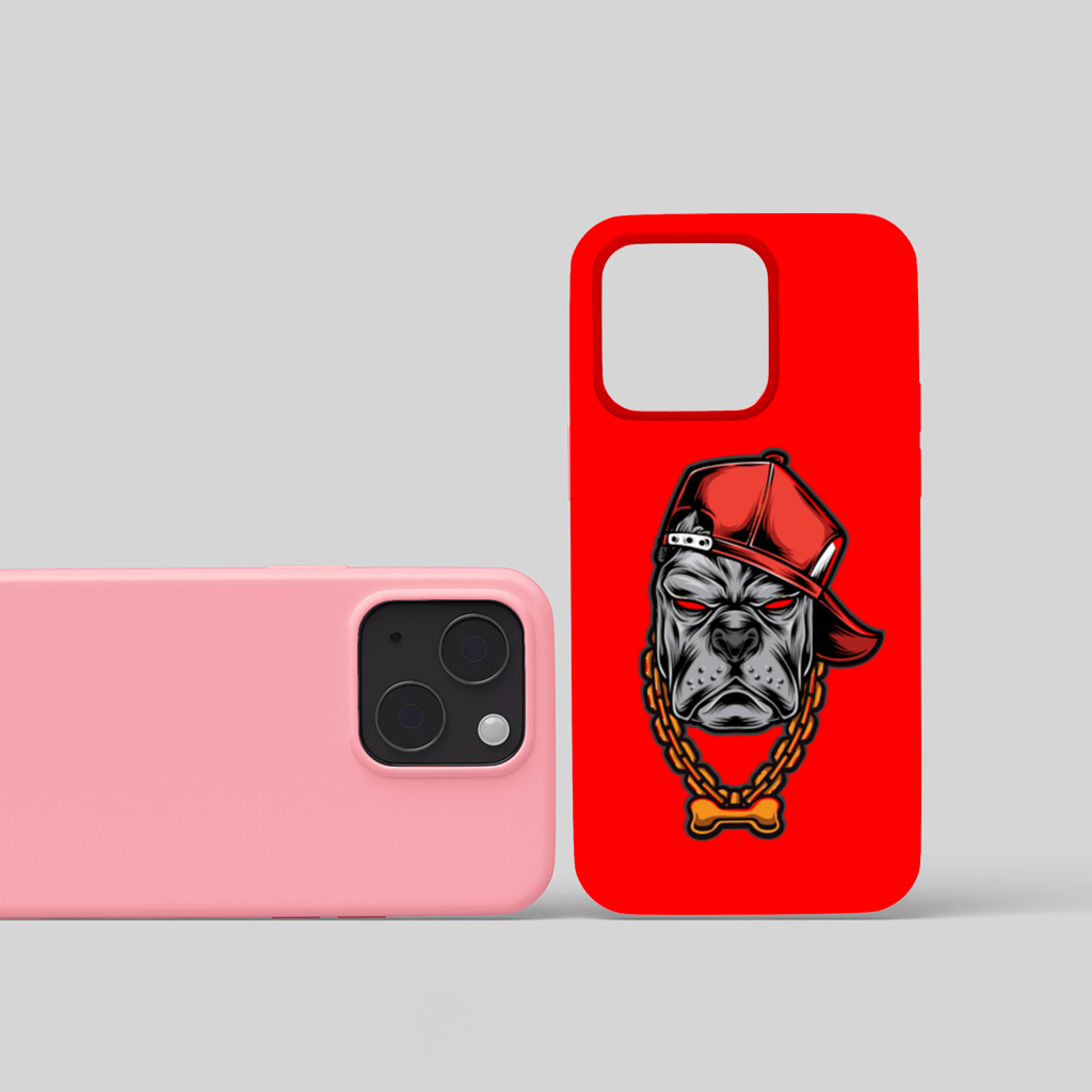 Hip Hop Style Gangster Dog Illustration iPhone 15 Plus Case