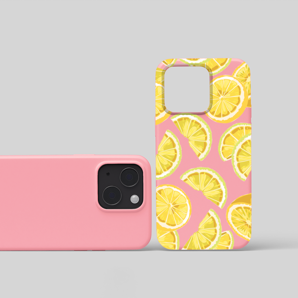 Fresh Lemon Slices Vibrant Summer Pattern iPhone 15 Plus Case