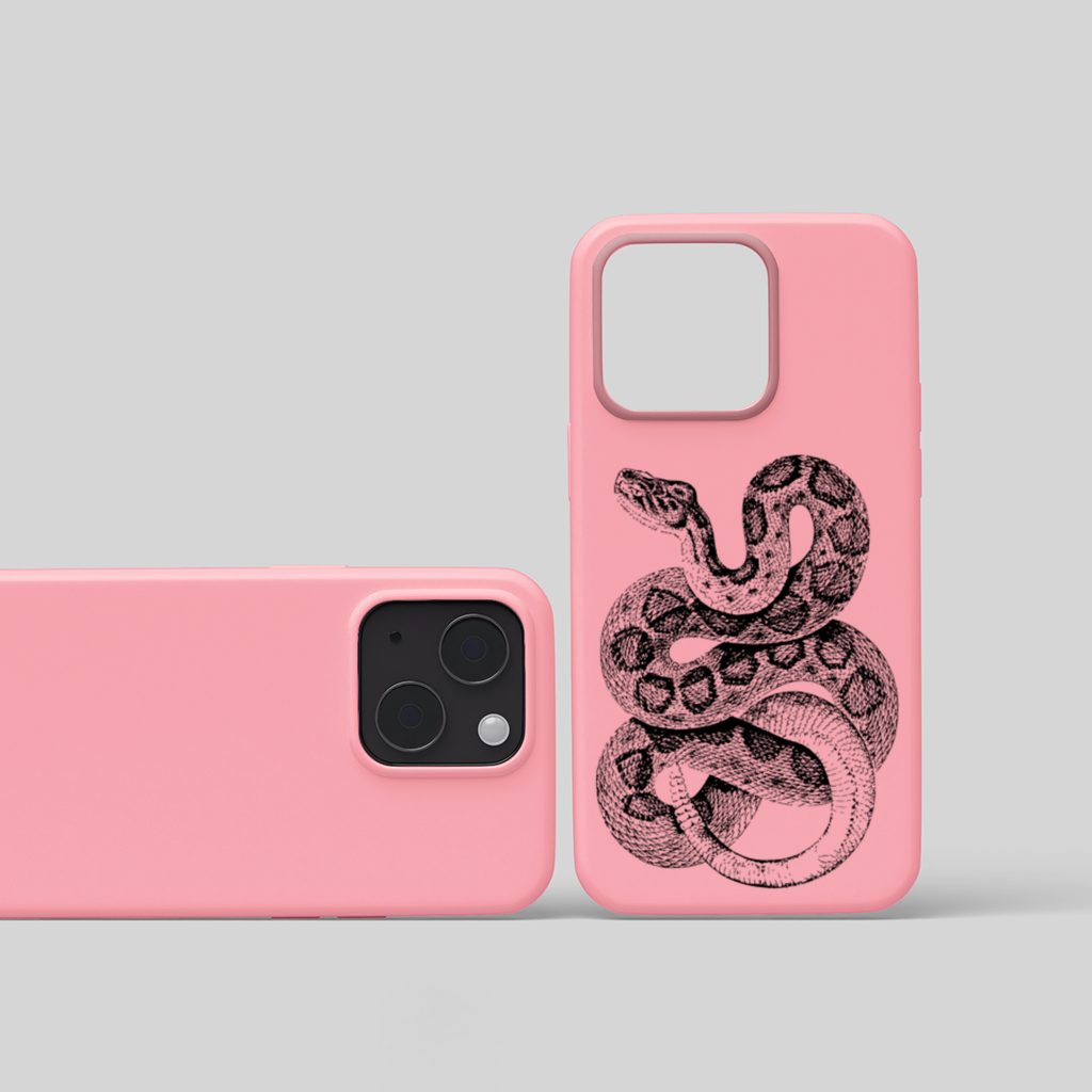 Detailed Vintage Rattlesnake Illustration iPhone 15 Plus Case