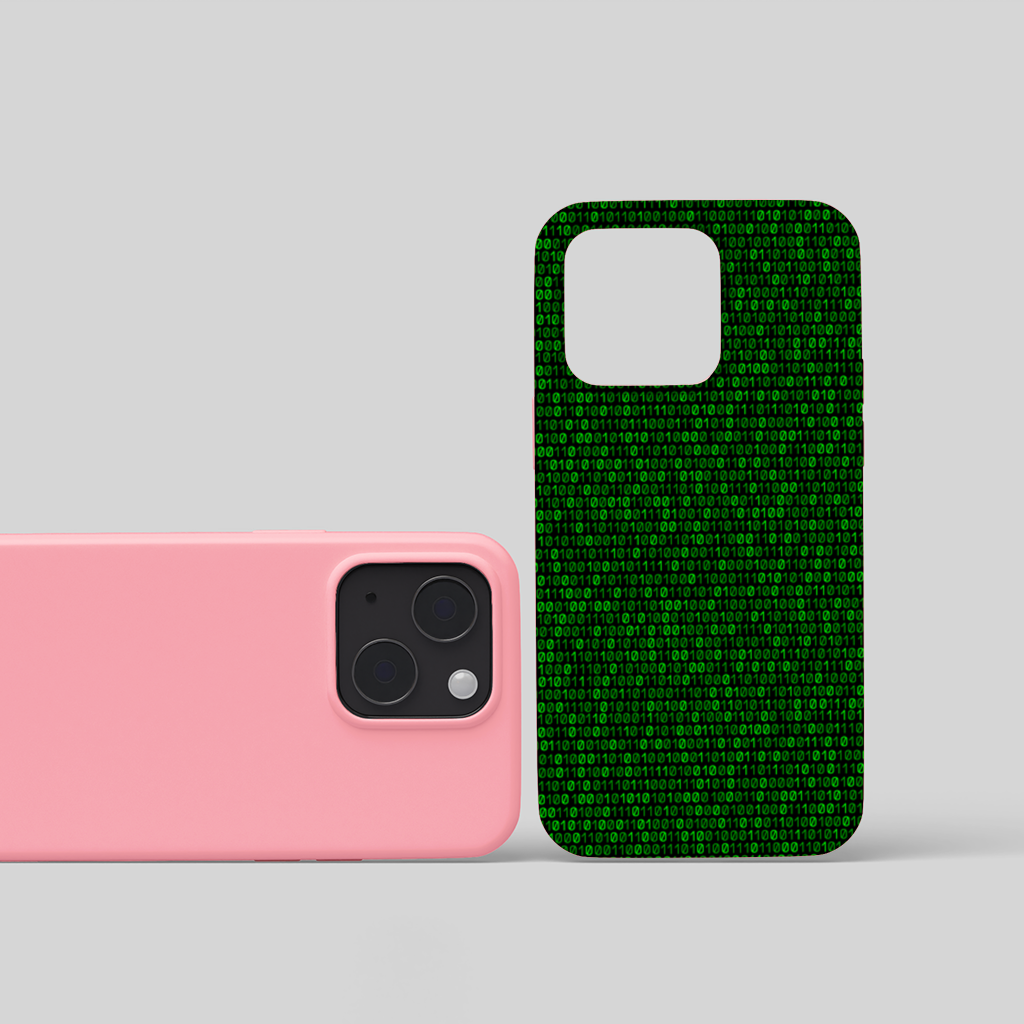 Matrix Style Digital Binary Code Background iPhone 15 Plus Case