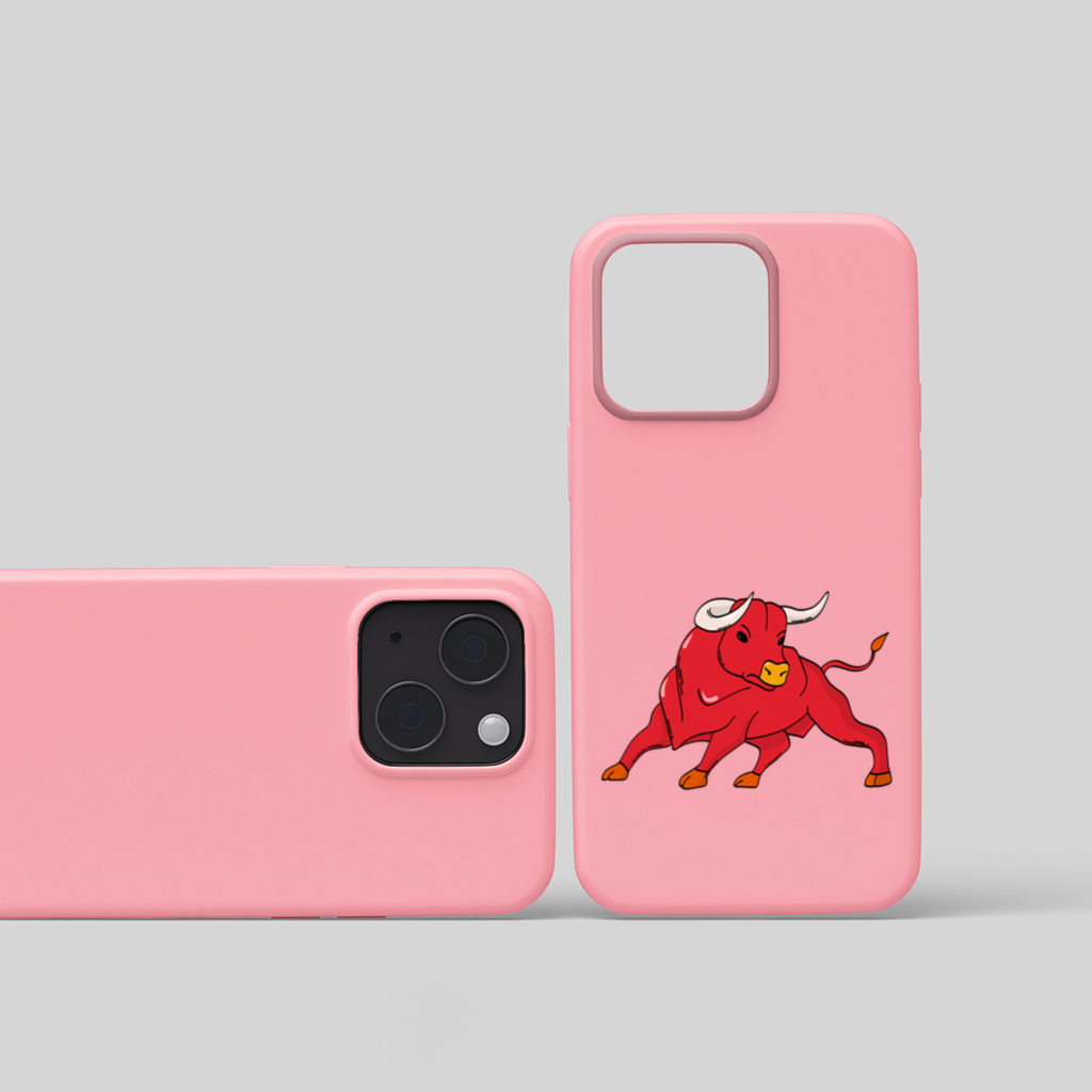 Spanish Red Bull Illustration Inspired by Matador Theme iPhone 15 Plus Case
