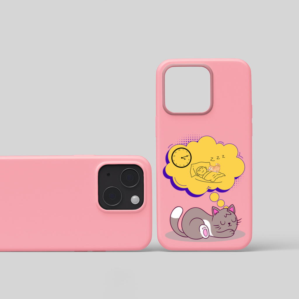 Cat Planning a 4 AM Zoomies Illustration iPhone 15 Plus Case