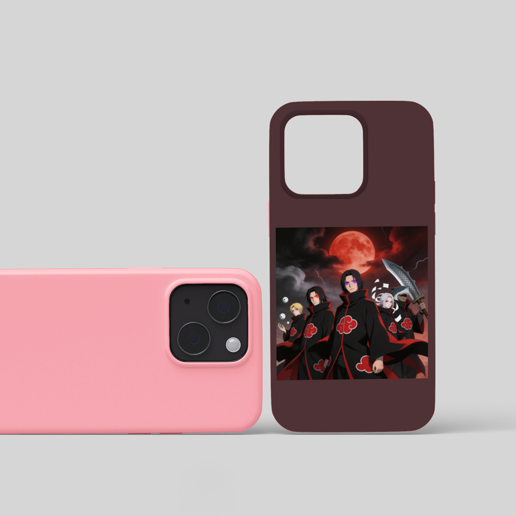Akatsuki Members Shadows of the Red Cloud iPhone 15 Plus Case