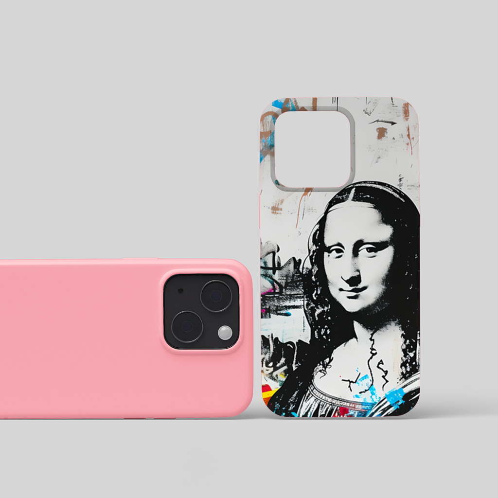 Graffiti Style Modern Mona Lisa Illustration iPhone 15 Plus Case